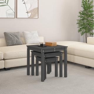 VidaXL Table gigogne bois  