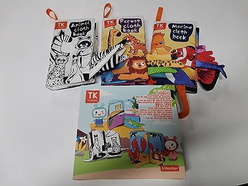 Activity-board  Livres pour bébés avec queues d'animaux, livre d'images en 3D, livre en tissu doux, activité sensorielle pour bébé, à suspendre. 