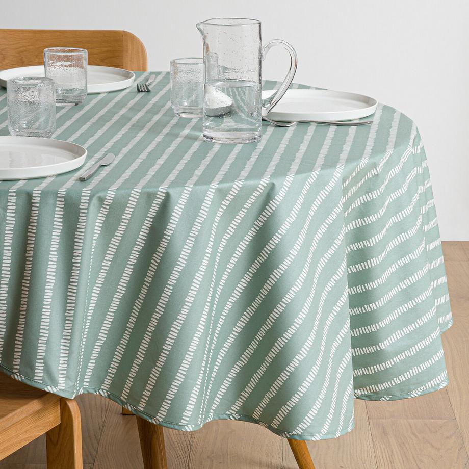 Nappe ronde coton enduit