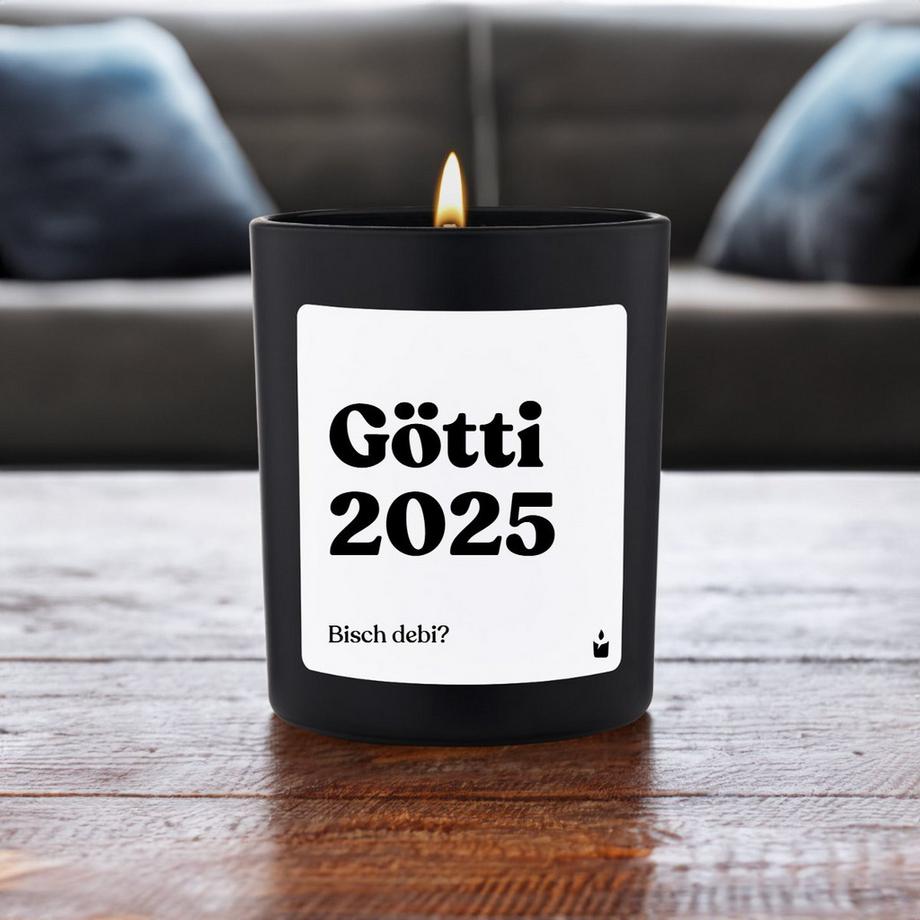 CandleHand Duftkerze Flowery Götti 2025. Bisch debi?  