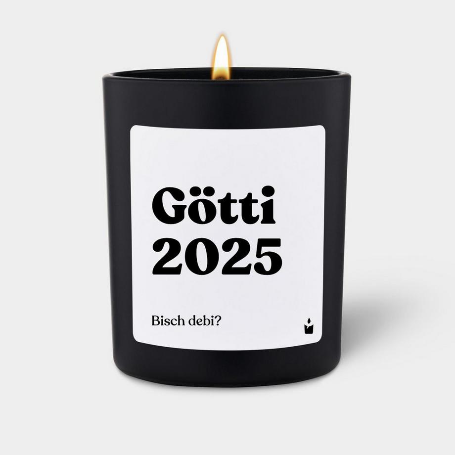 Duftkerze Flowery Götti 2025. Bisch debi?