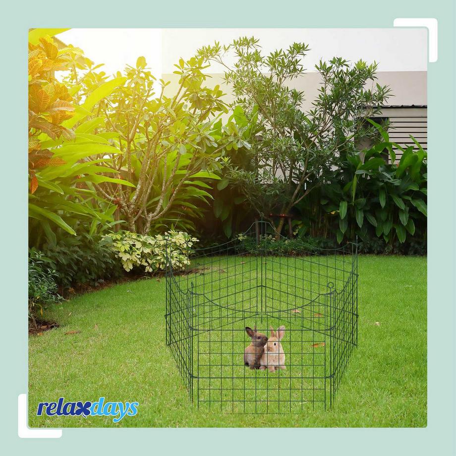 Northix  Teichzaun mit 5 Teilen und Unterbögen 