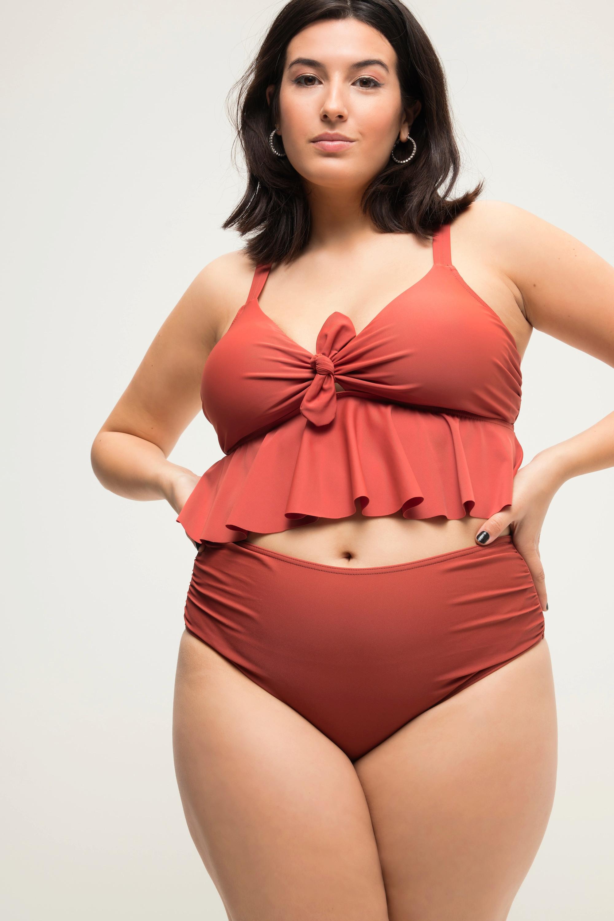 Studio Untold  Bas de bikini taille haute, avec fronces sur les côtés 