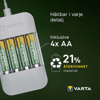 VARTA  Eco Charger Pro Recycled 4x AA 2100 mAh Box 