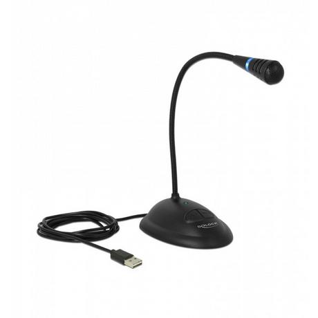 DeLock  Mikrofon USB mit Mute- und On/Off-Taste 
