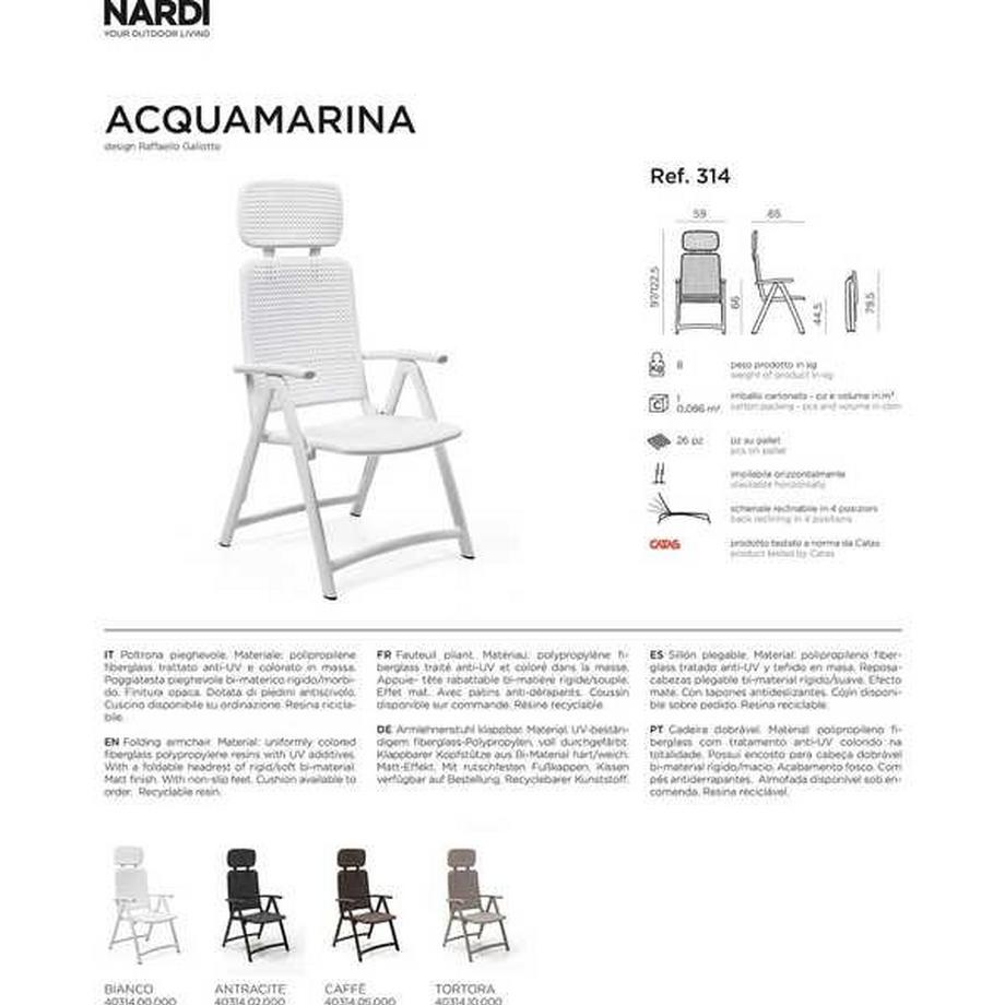 NARDI outdoor Chaise de jardin Acquamarina  