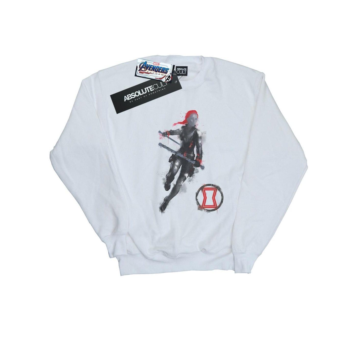 Image of Avengers Endgame Painted Black Widow Sweatshirt Jungen Weiss 152-158