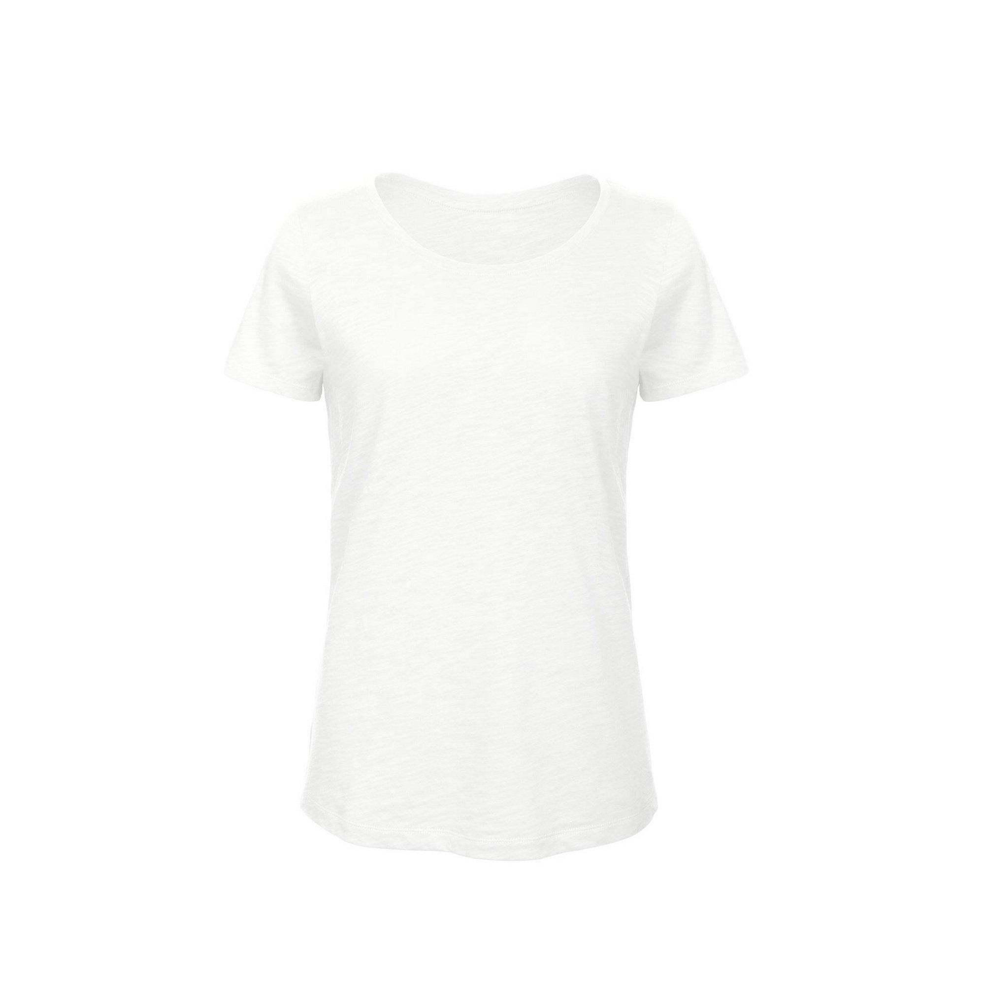 Image of B&c Favourite Slub Tshirt, Organische Damen Weiss XL