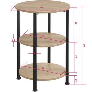 Tectake Table d’appoint COLCHESTER 40x61cm  