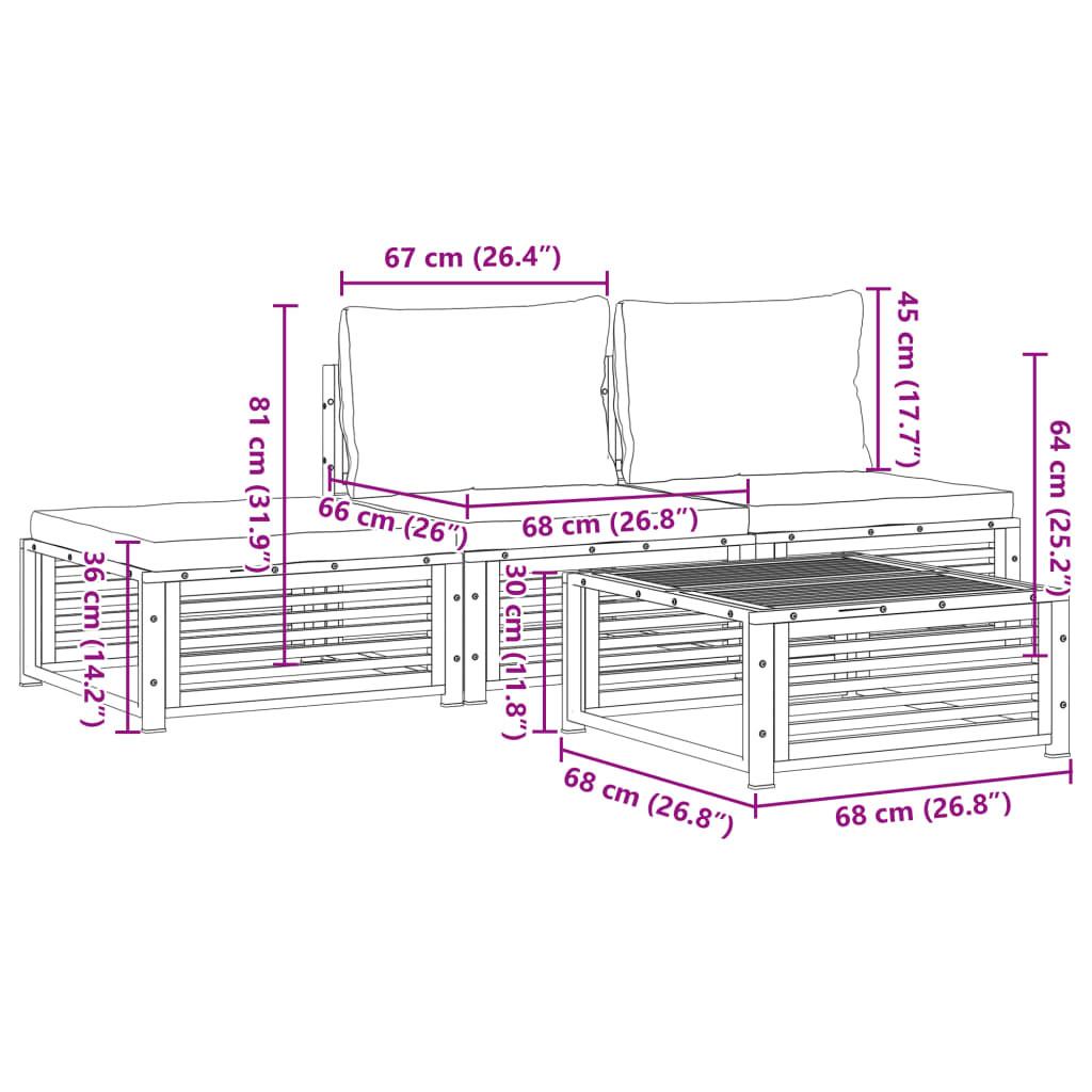 VidaXL Salon de jardin bois  