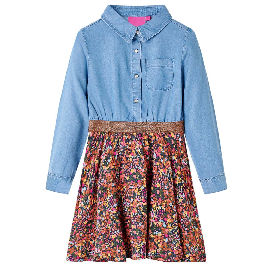 Image of Kinderkleid Faser Mädchen Blau 128