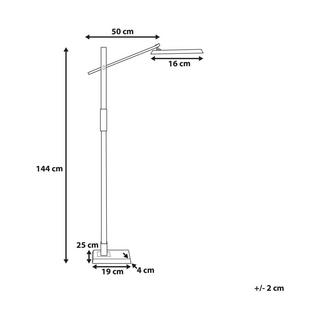 Beliani Lampadaire en Matière synthétique Moderne AQUARIUS  