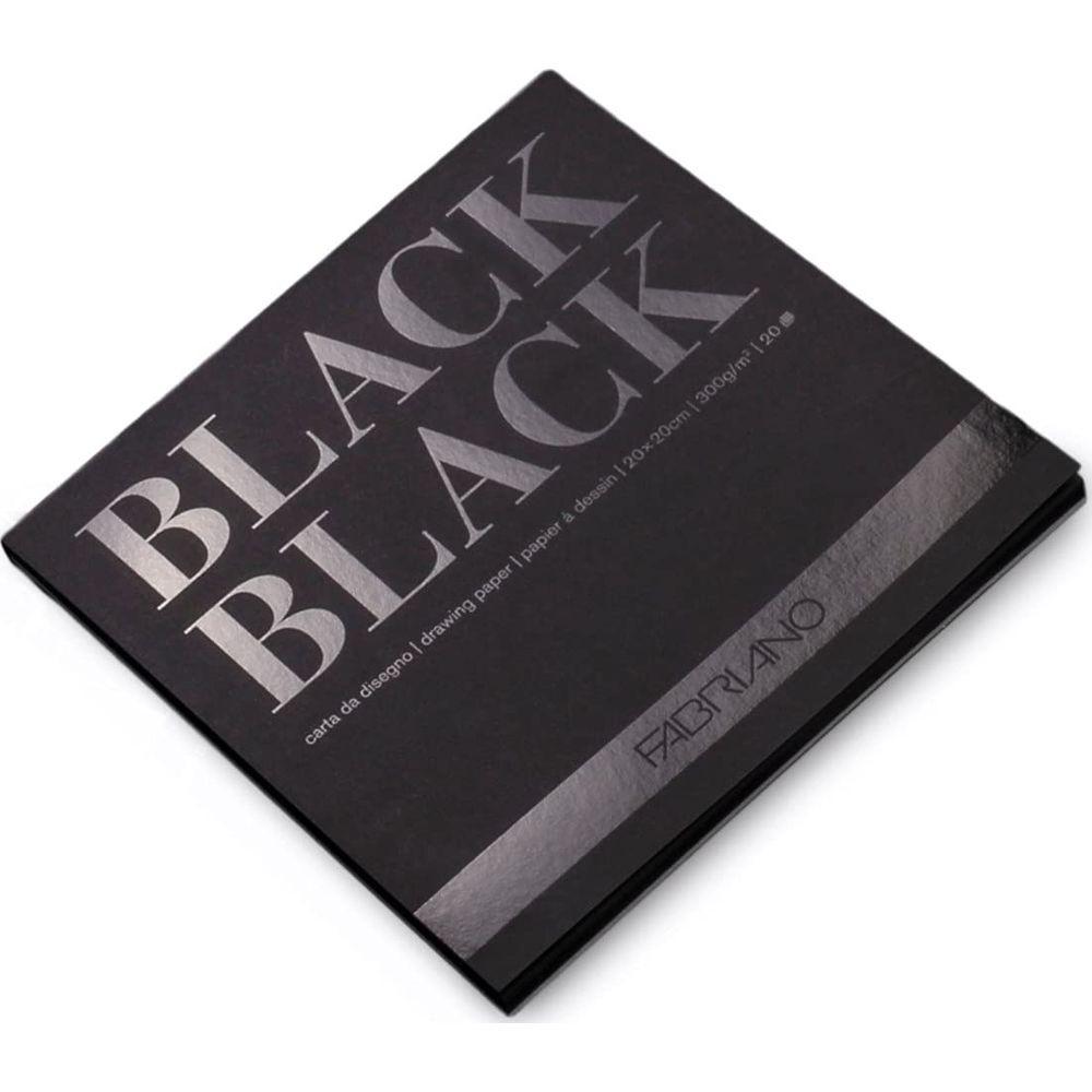 Image of Fabriano 19100389 Kunstpapier 20 Blätter Schwarz
