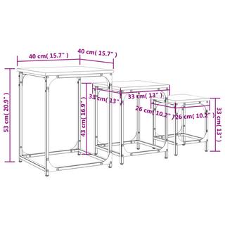 VidaXL Satztisch holzwerkstoff  