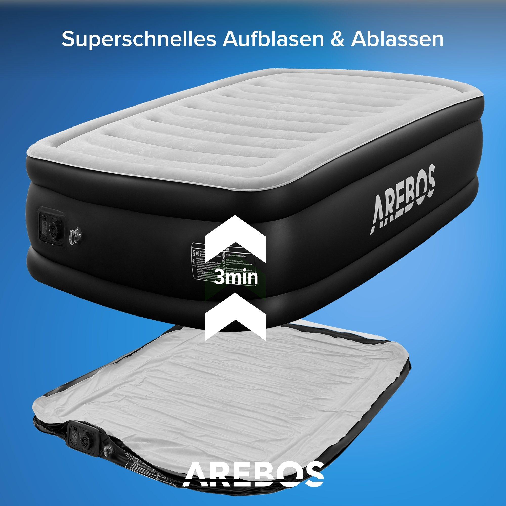 Arebos Matelas à air autogonflant Lit d'invité Matelas Lit gonflable avec pompe  