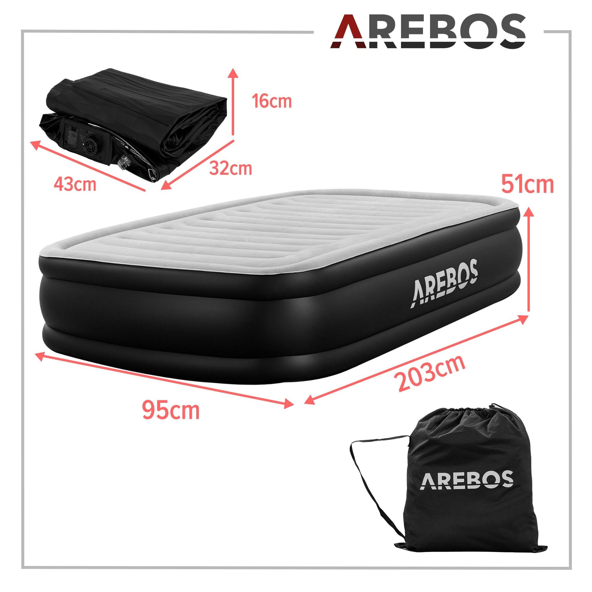 Arebos Matelas à air autogonflant Lit d'invité Matelas Lit gonflable avec pompe  