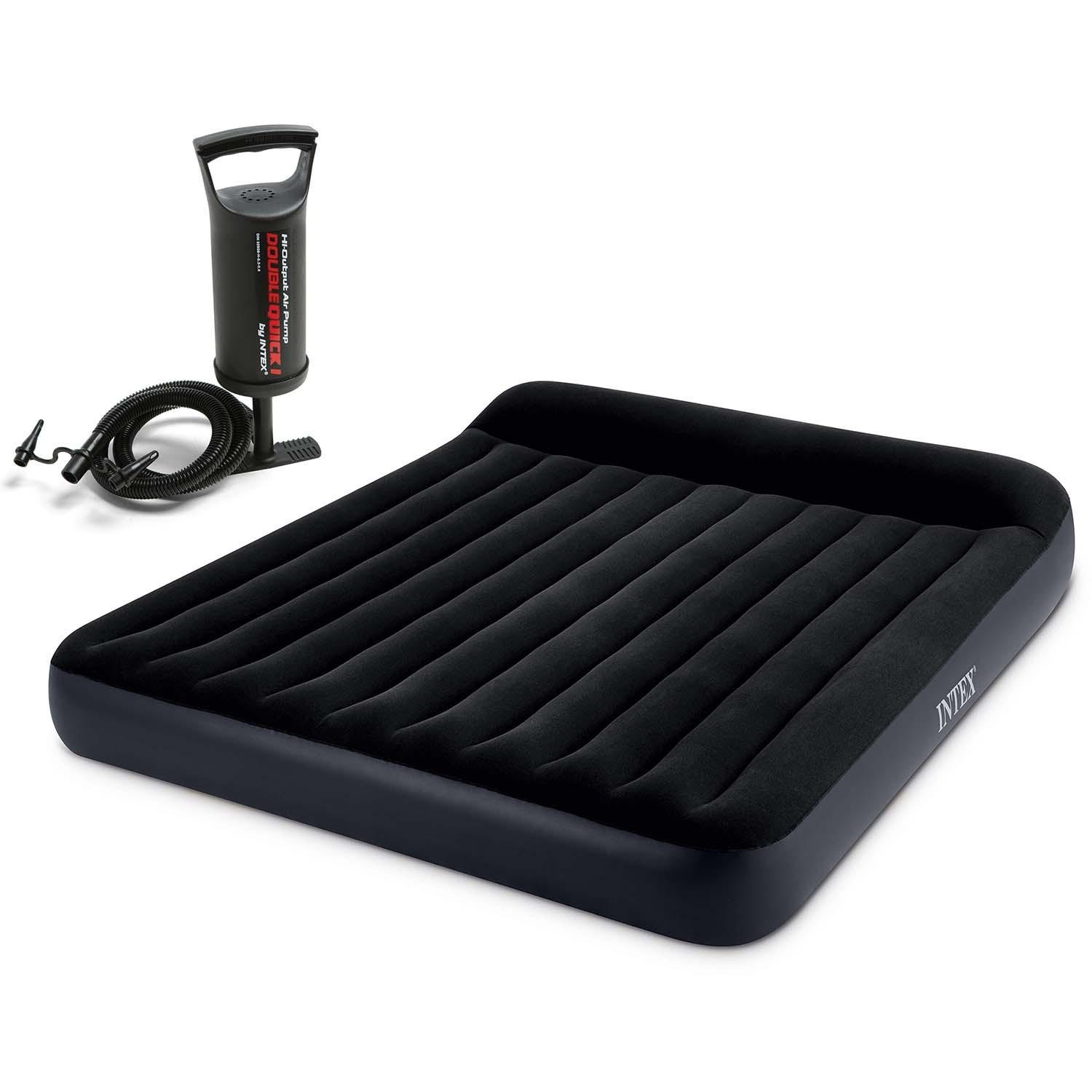 B2X Aufblasbare Matratze 203x183x25 cm mit Kolbenpumpe  