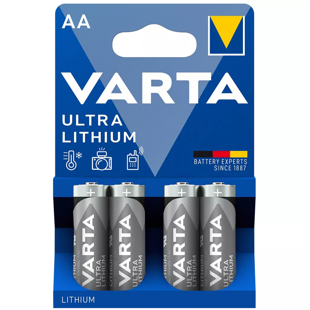 VARTA - Batterie Ultra Lithium AA / LR6, paquet de 4, AA