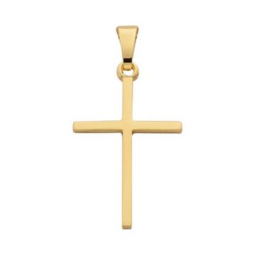 Pendentif croix or jaune 750, 24x13mm