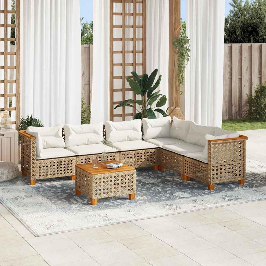 VidaXL set divano da giardino Polirattan  