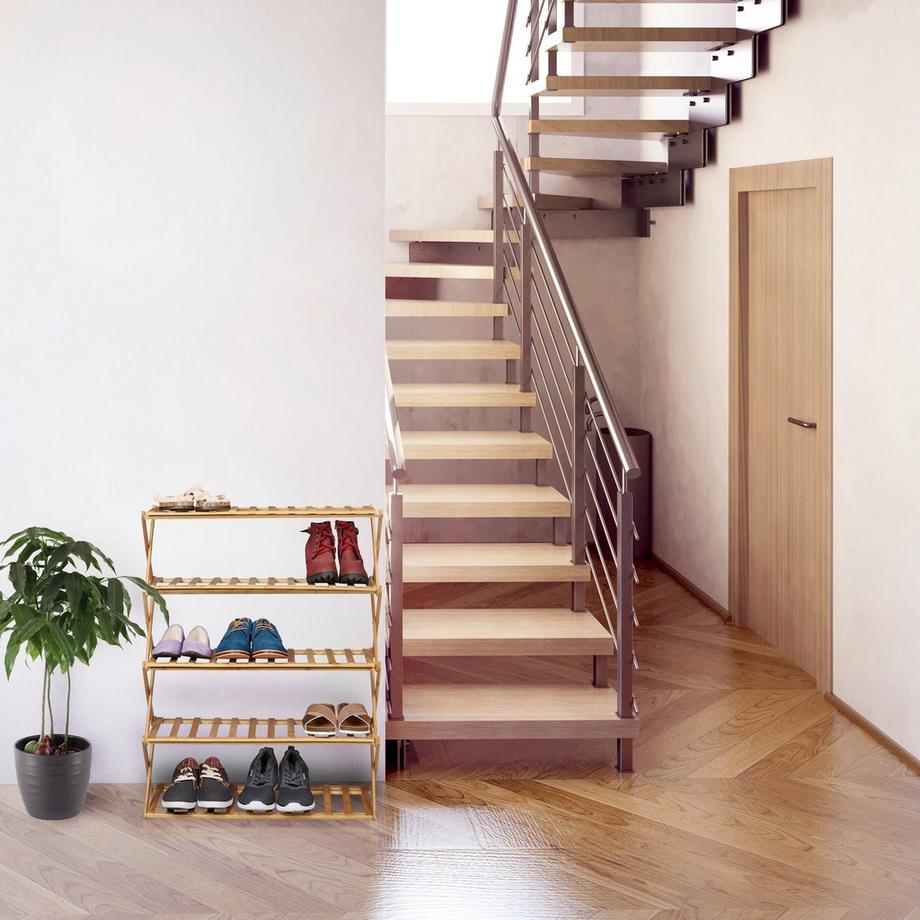 Northix Ripiano pieghevole per scarpe in bambù  