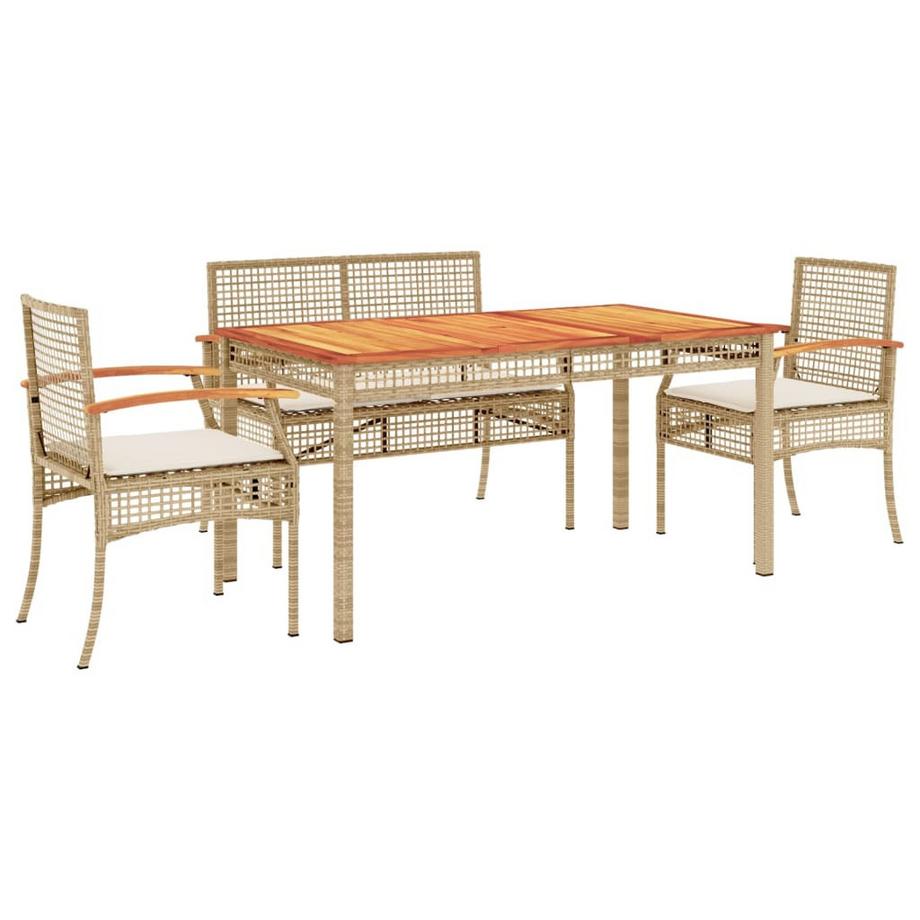 set da pranzo da giardino Polirattan