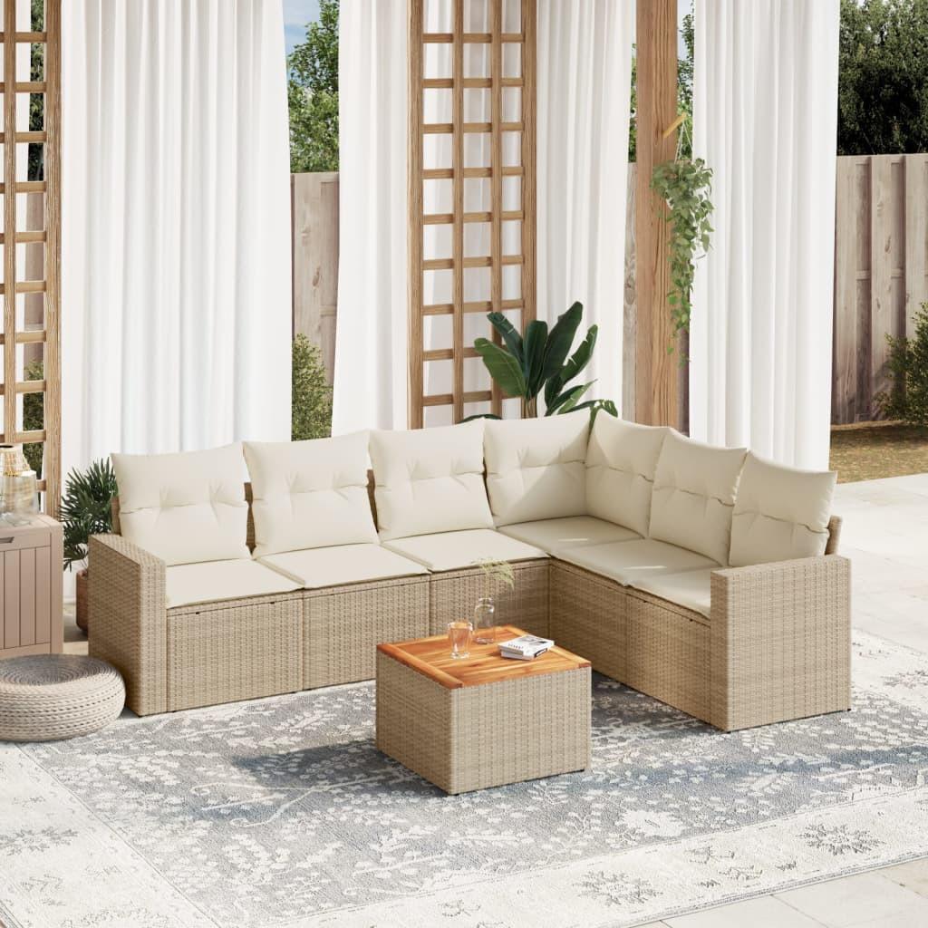 VidaXL set divano da giardino Polirattan  