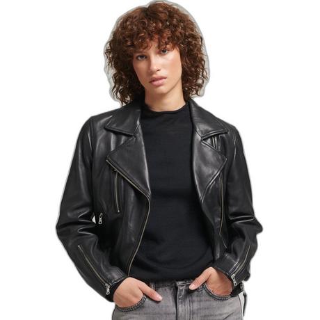 Superdry  Veste de motard en cuir femme 