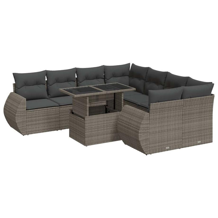 set di divani da giardino Polirattan