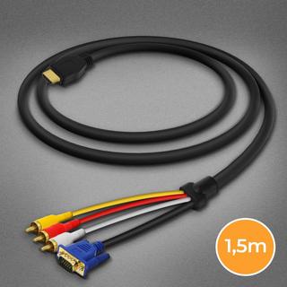 Avizar  Cavo HDMI/3xRCA maschio-VGA maschio LinQ 