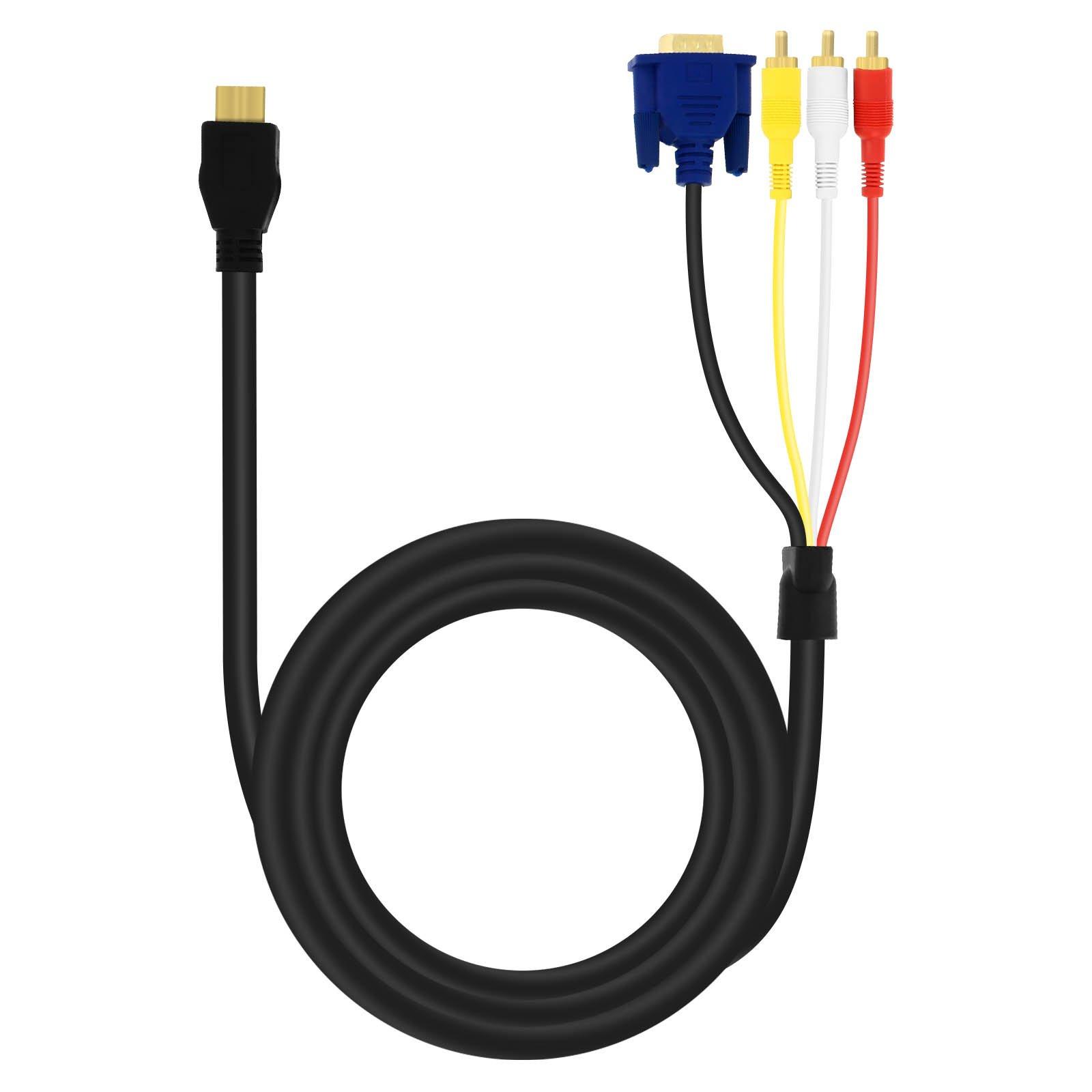 Image of HDMI / 3x Cinch-Stecker / VGA Videokabel