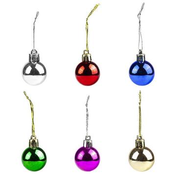 Petites boules de Noël de différentes couleurs, pack de 12