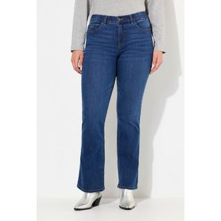 Ulla Popken  Jeans modello Mary con boot cut, taglio della gamba ampio e design a cinque tasche 