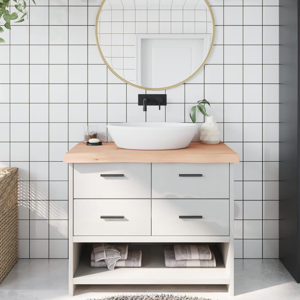 VidaXL  Comptoir de salle de bain bois de chêne 