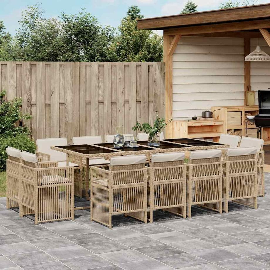 VidaXL set da pranzo da giardino Polirattan  