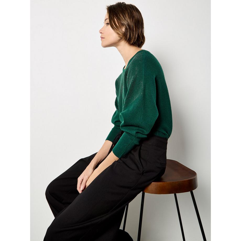 APRICOT Pullover mit Fledermausärmeln und Nietenverzierung  