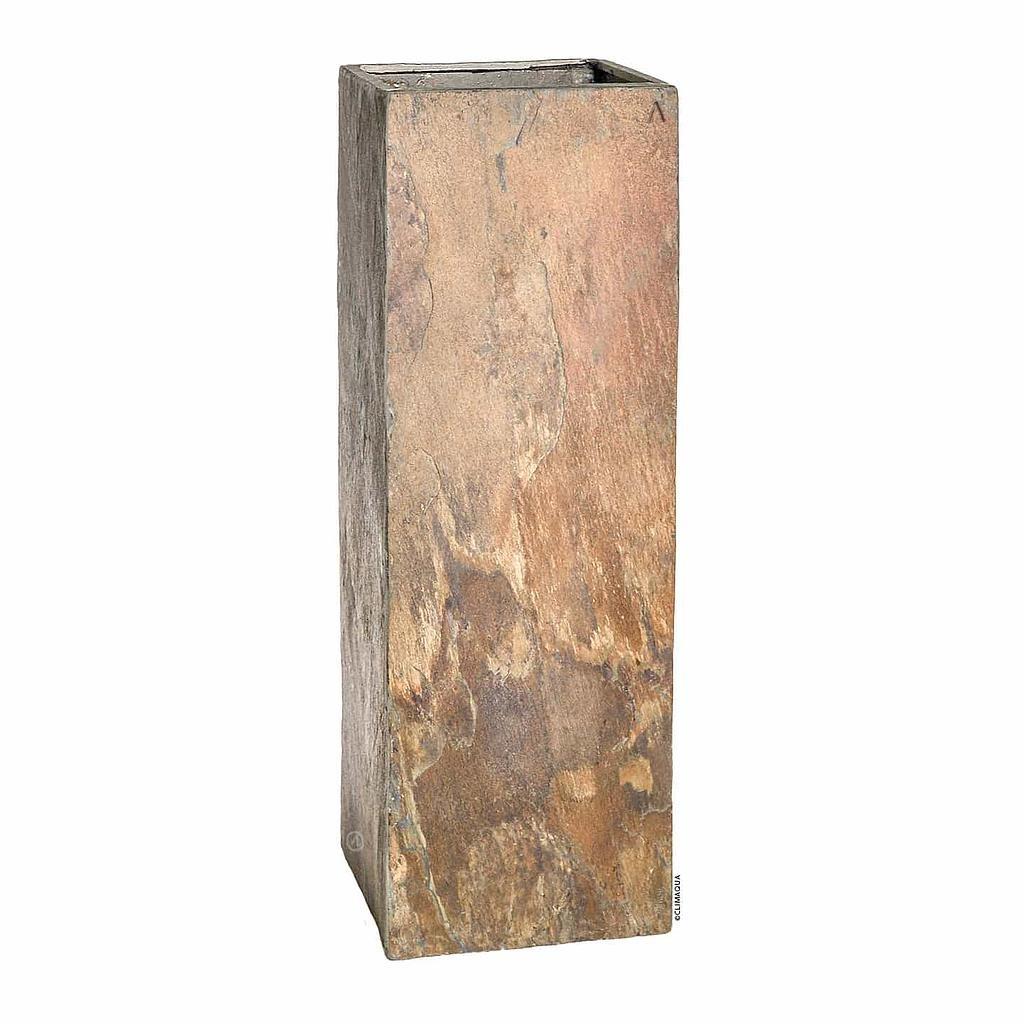 Climaqua Pflanzsäule hoch aus Schiefer PYLO 87 cm Rusty Pflanzsäule  