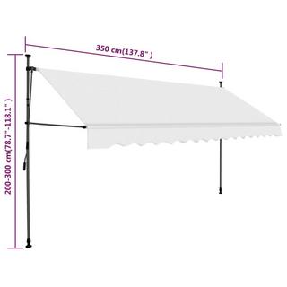 VidaXL tenda da sole retrattile Tessuto  