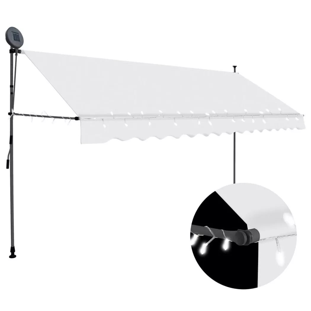 VidaXL - tenda da sole retrattile Tessuto, One Size, Light Beige