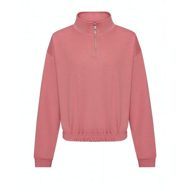 Image of Just Hoods Kurzes Sweatshirt Damen Dusty Rose XS