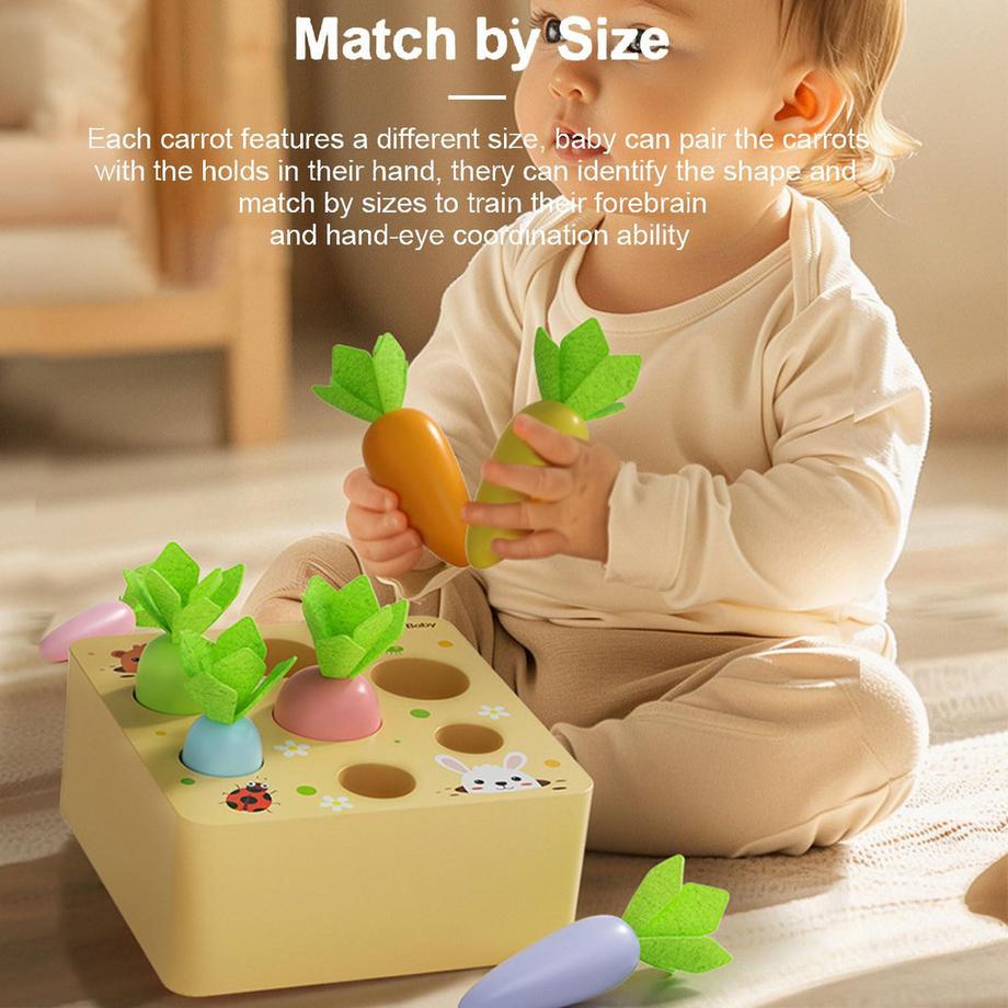 Activity-board  Holzspielzeug ,Baby-Motorik-Spielzeug,Sortierspiel Holzpuzzle Möhrenernte, Sortierspiel Holzpuzzle 