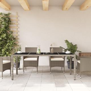 VidaXL Table de jardin rotin synthétique  