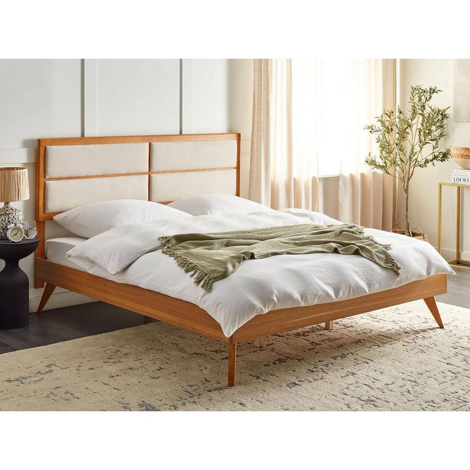 Beliani Lit avec sommier en MDF  POISSY  