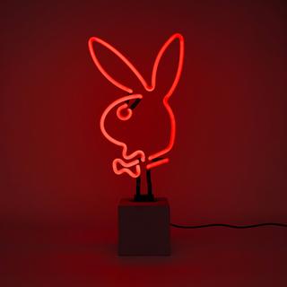 Locomocean Glas Neon Tischlampe mit Betonsockel - Playboy Bunny  