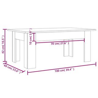 VidaXL Table basse bois d'ingénierie  