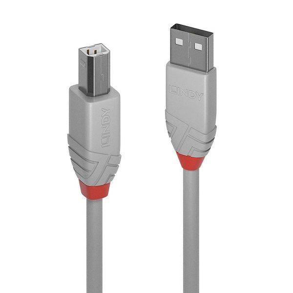 LINDY  36685 USB Kabel 5 m USB 2.0 USB A USB B Grau 