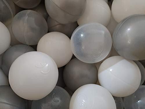 Activity-board  bällebad 24-100 Stück Bällebad Bälle 6cm Grau-Mix 