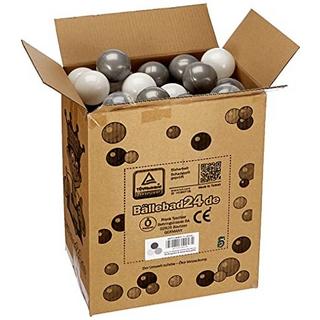 Activity-board  bällebad 24-100 Stück Bällebad Bälle 6cm Grau-Mix 