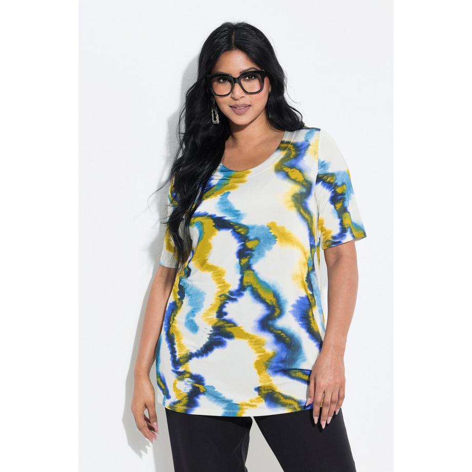 Ulla Popken Maglia Classica Girocollo Mezza Manica Slinky  