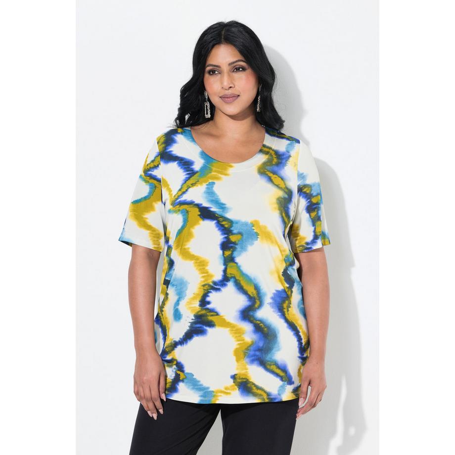 Ulla Popken Maglia Classica Girocollo Mezza Manica Slinky  